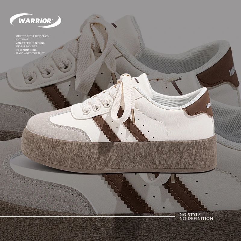 回力女鞋秋季潮流休闲鞋港风学生百搭厚底低帮小众韩版复古德训鞋