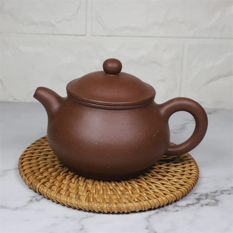 御壶清茗+潘壶+180CC+黄龙山原矿紫泥+全手工制+神飚紫砂艺术馆