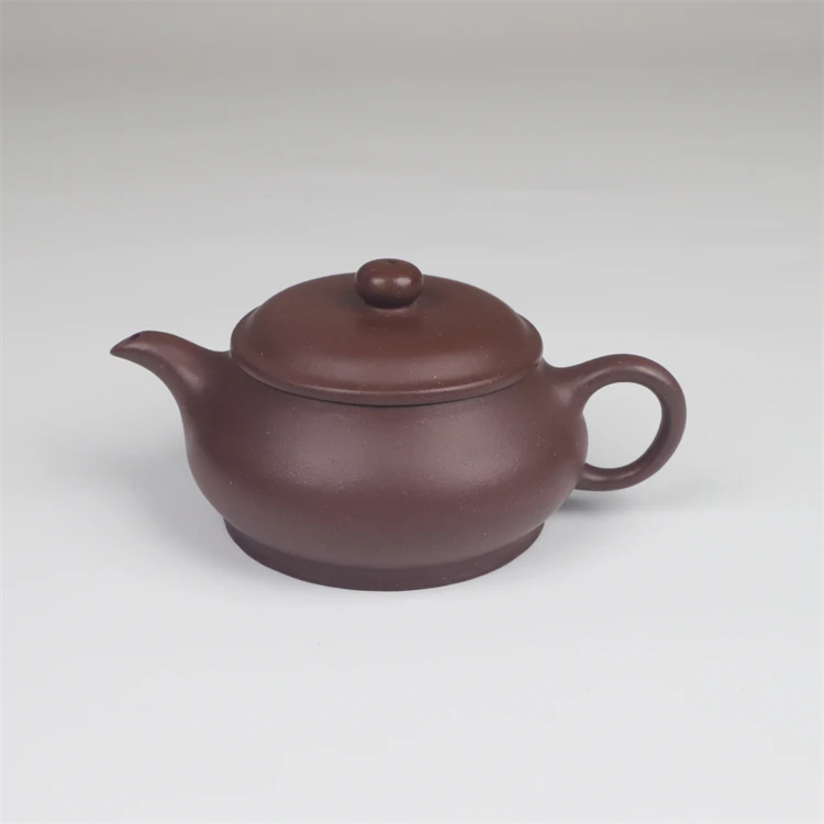壶楼古居+明炉壶+180CC+黄龙山原矿紫泥+半手工制作+神飚紫砂艺术