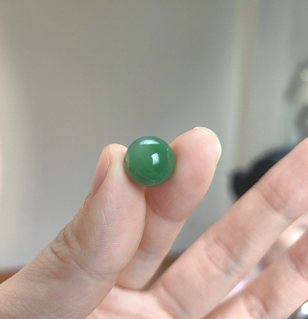 和田玉碧玉单珠10mm