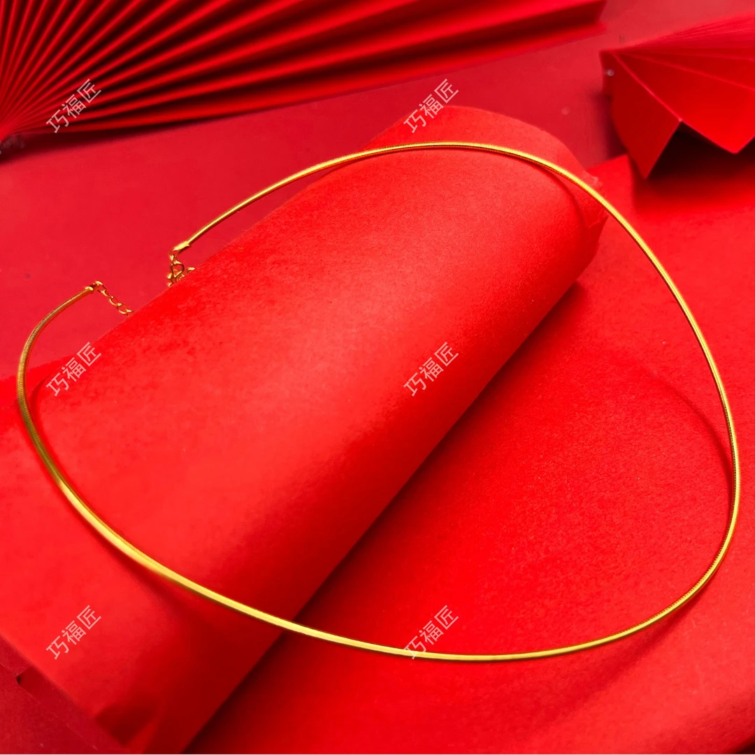 链子足银 项圈百搭时尚褪色素链复古