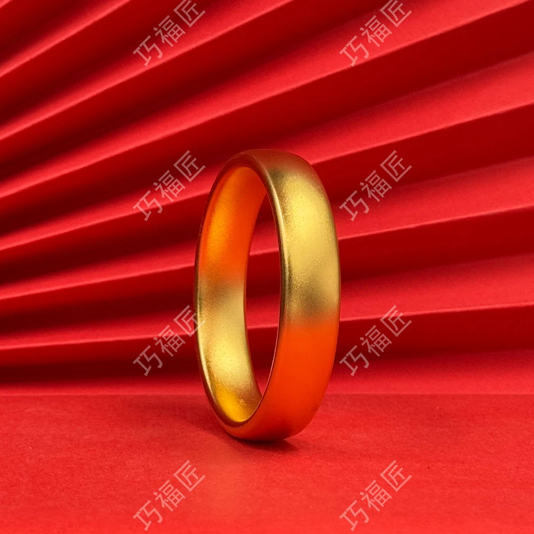 足银手镯 古法轮胎手镯气质时尚素圈经典磨砂传承大气精美