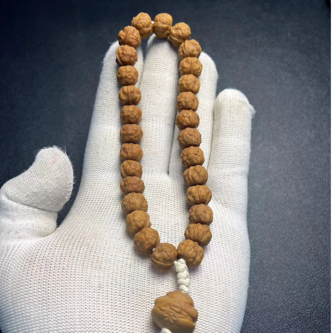 梵尘文玩 全品无暇禅宗手持带禅仙吊坠 猴头核桃爆款手串