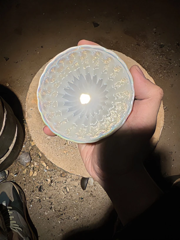 【闪购商品】瓷茶盏 收藏级 七彩贝壳光 手工葵口杯礼盒证书装00
