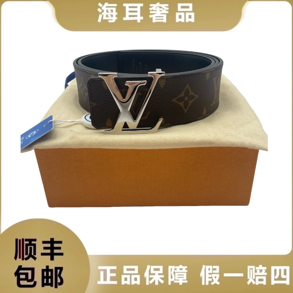 99新 LouisVuitton/路易威登 老花双面皮带/90码/8758085
