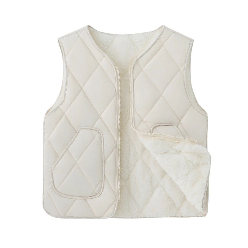 儿童加绒加棉男童女童保暖拉链马甲秋冬新款外穿内穿棉袄背心