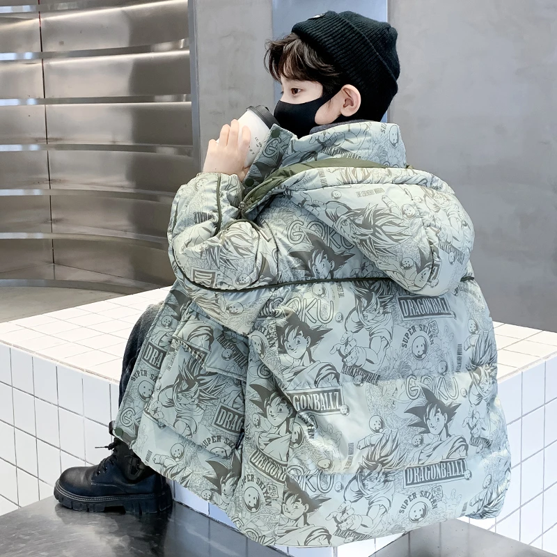 男童羽绒服冬装中大童2023新款儿童男孩时髦冬季加厚洋气冬款外套