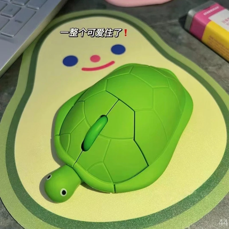 高颜值可爱乌龟鼠标亚克力有线无线静音创意个性办公礼品卡通简约