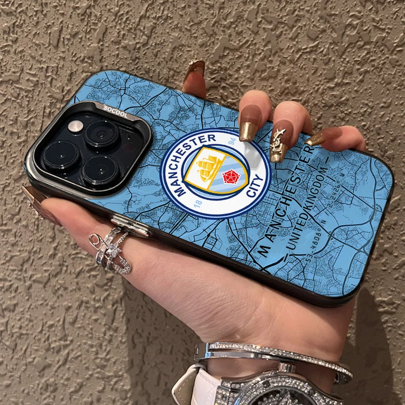 曼城队徽苹果16promax手机壳iphone17男生14磨砂13全包12XR个性8p