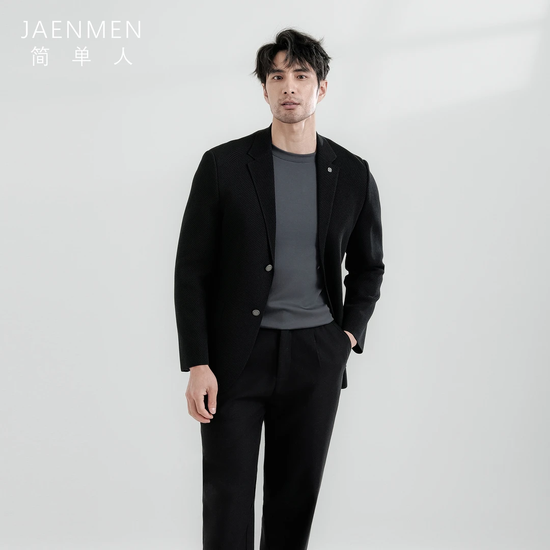 【特卖品不退不换】春秋【菠萝针重工高奢】薄款高弹透气抗皱针织西服