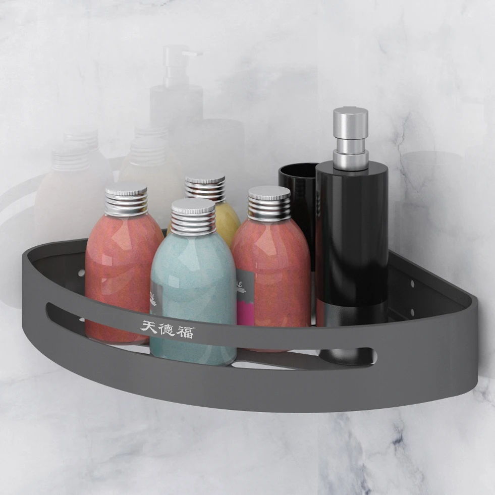 实用居家好物三角置物架免打孔无痕三角篮壁挂式卫生间储物创意