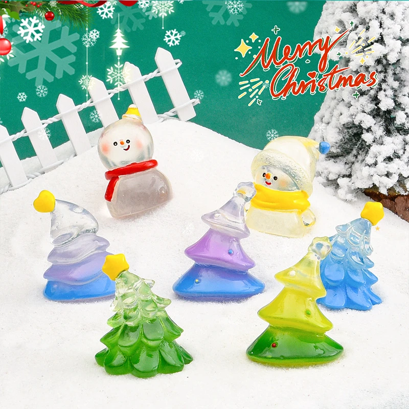 【许愿+对对碰】透明圣诞树圣诞雪人立体桌面摆件创意DIY摆件