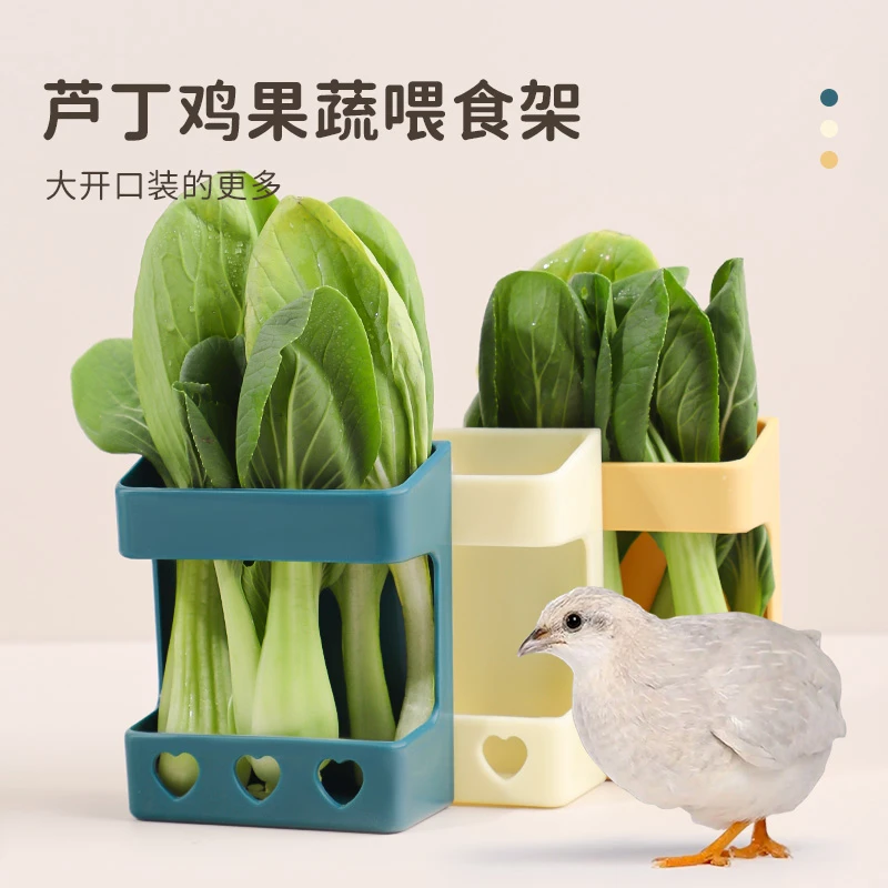 芦丁鸡喂食器雏鸡蔬菜架喂水器喂鸡食槽造景用品卢丁鸡饲养用品