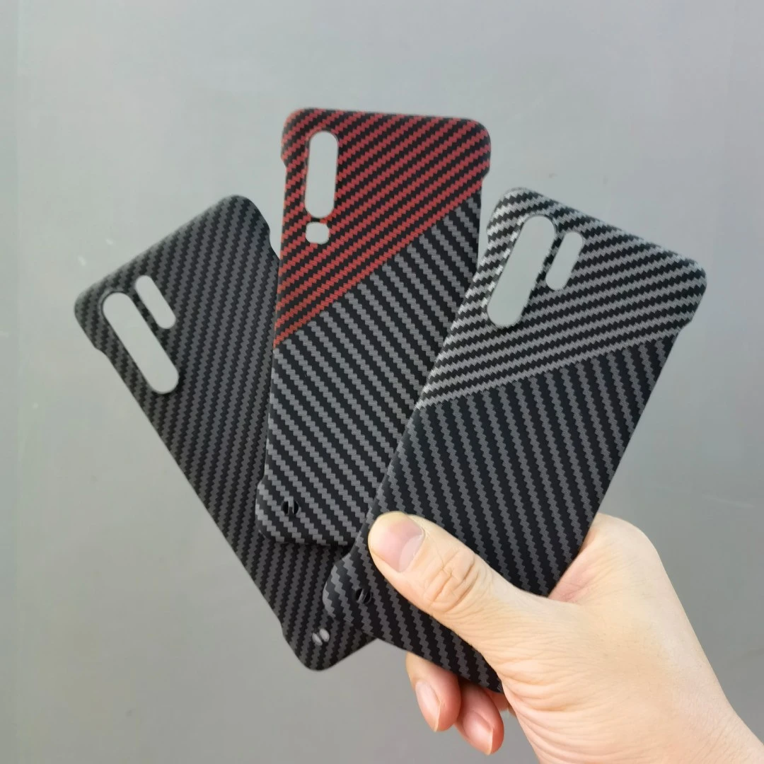 华为p30手机壳p30pro凯夫拉碳纤维纹路无边框轻超薄硬壳新款男潮