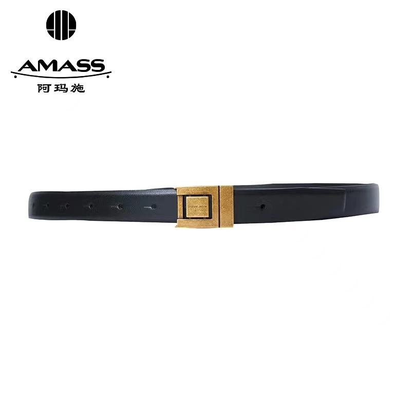 阿玛施5900460腰带女士复古女款皮带方扣腰带女款阿玛施皮带