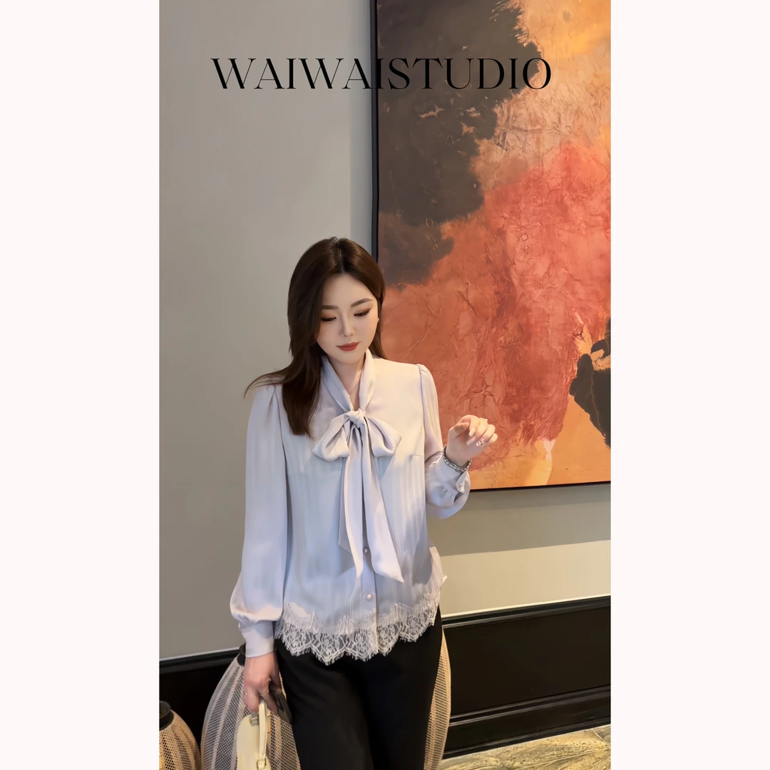 【紫月熏衣】 秋季新款气质百搭衬衣 24A031