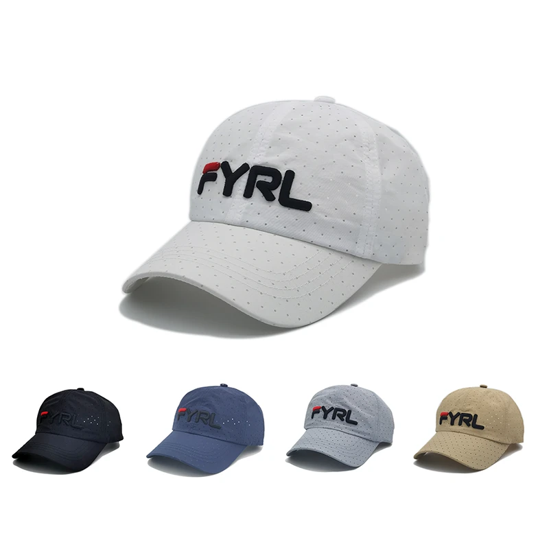 新款遮阳防晒速干打孔【FYRL】软顶户外时尚百搭出游男女棒球帽