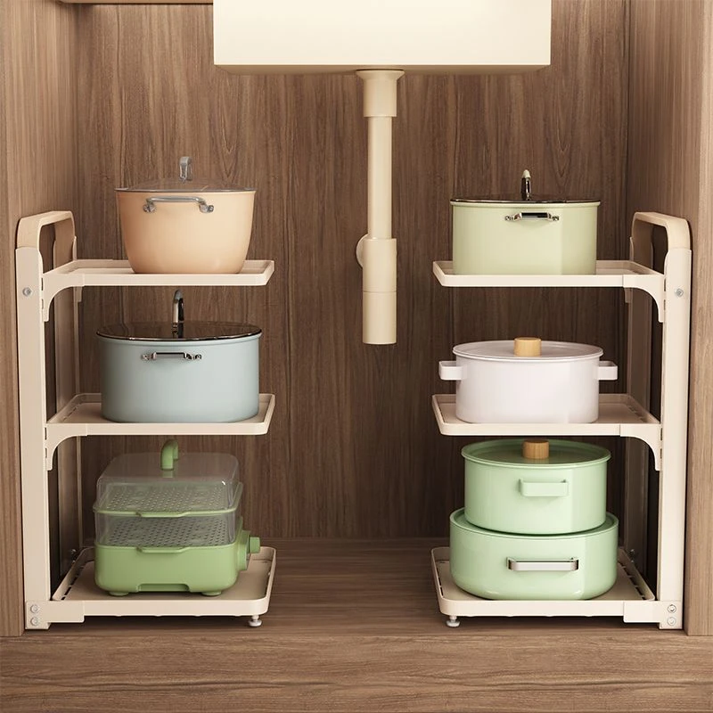 新式分层锅架收纳整理架厨房置物可调节架家用调料架锅架多功能架