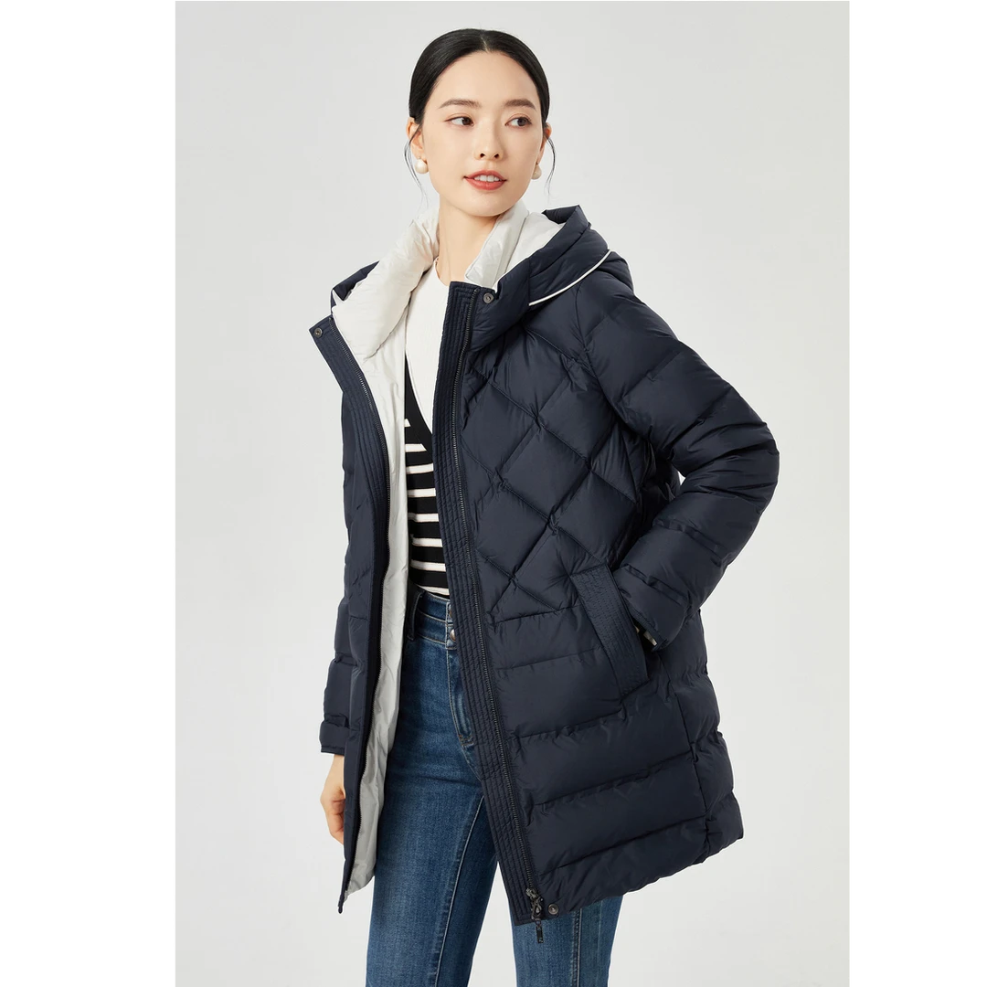 【好羽绒】娜尔思显瘦百搭气质优雅轻奢保暖秋冬羽绒外套NR00491Q7