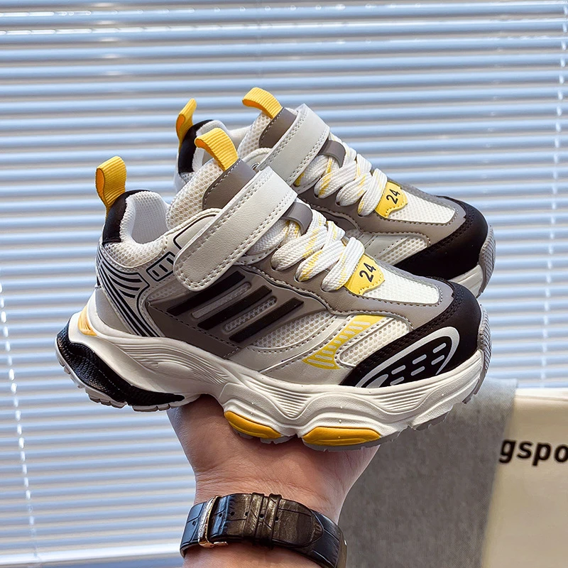 儿童老爹鞋童鞋2024新款春秋学生运动鞋宝宝透气软底跑步鞋大童