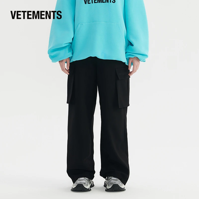 VETEMENTS旗舰店春季新款中性直筒裤宽松潮流阔腿工装裤34160002