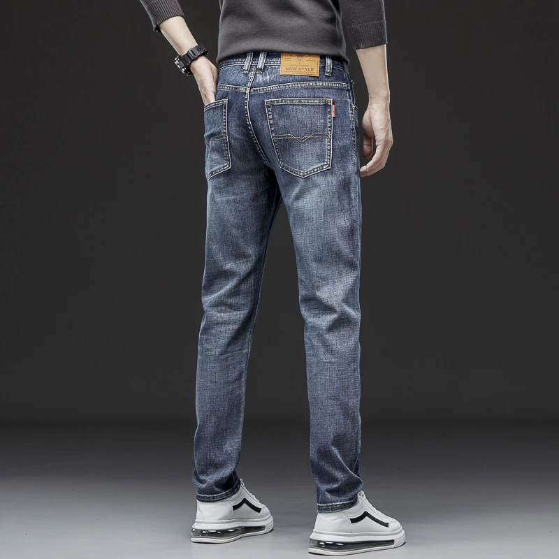 新款轻奢高端男士牛仔裤美式直筒裤子男韩版潮牌休闲春季修身长裤