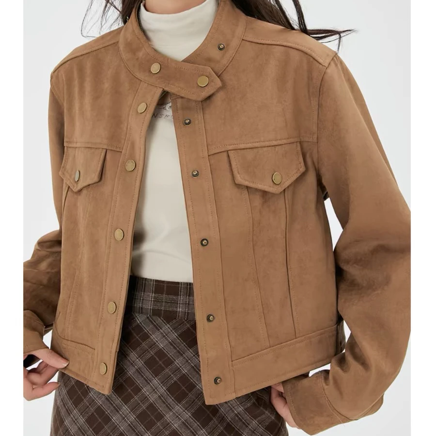 【XU6690】美拉德春季外套女春季韩版小个子显瘦短款上衣6690