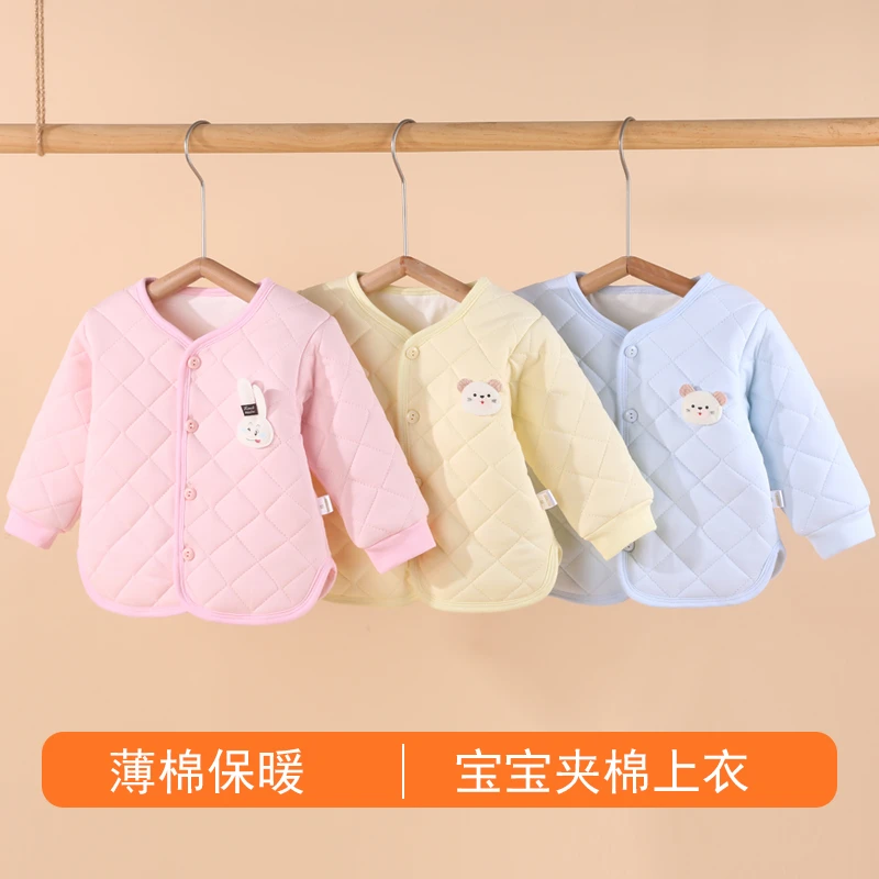 婴儿保暖衣服冬薄春秋外套棉衣宝宝男童女童棉服棉袄儿童冬装上衣