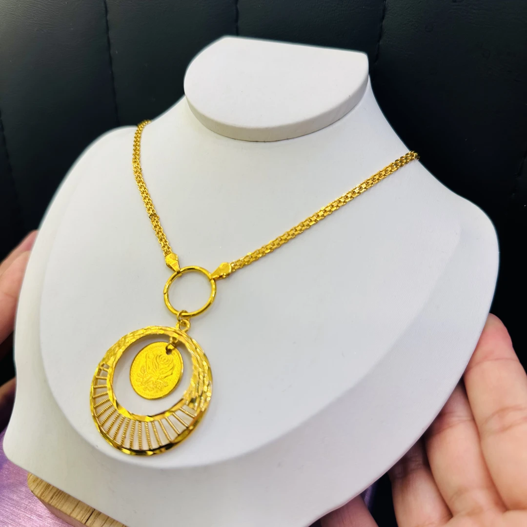 铜合金项链 新款个性项链1472号金色链条金色长