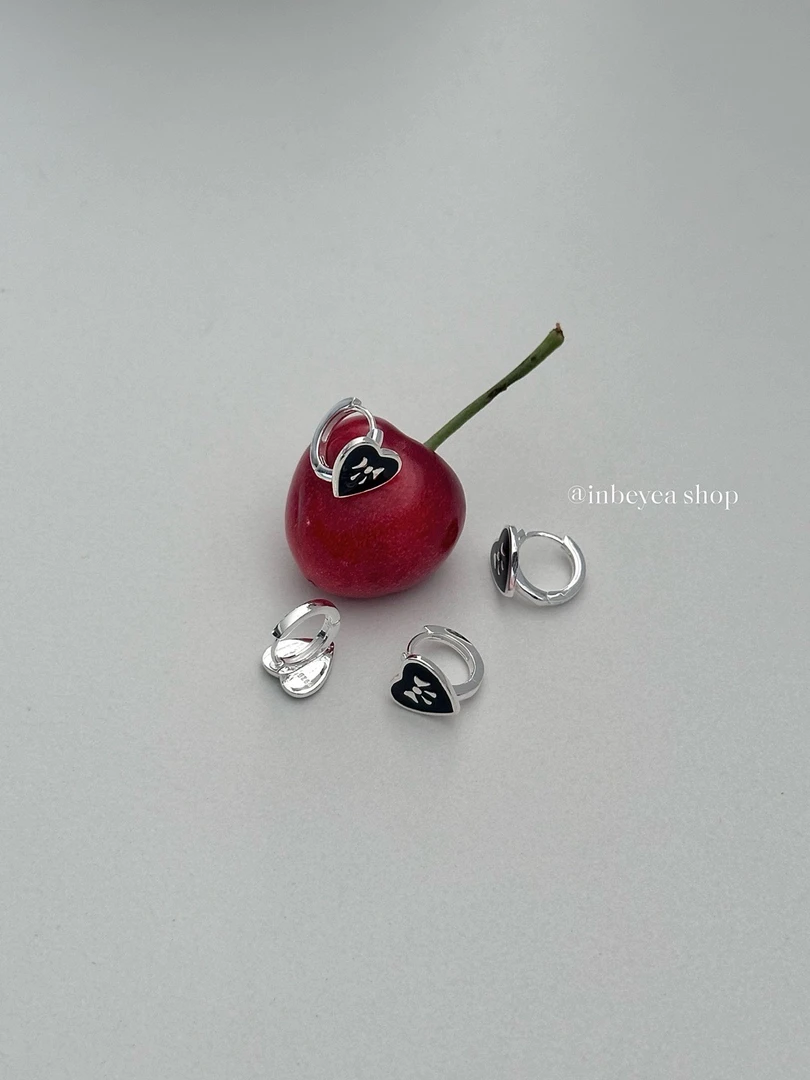 925银耳饰 蝴蝶结耳扣 通体银 银色9mm  7146