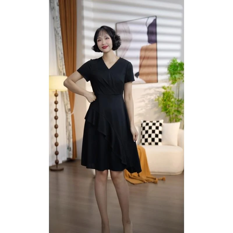 【断码清仓】L692夏季时尚气质修身不规则连衣裙AT