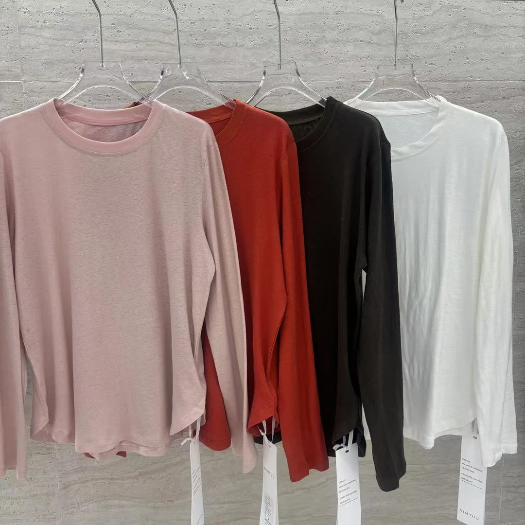 XIMTUU冬季新款T恤打底显瘦长袖时尚休闲百搭女士宽松D2410369