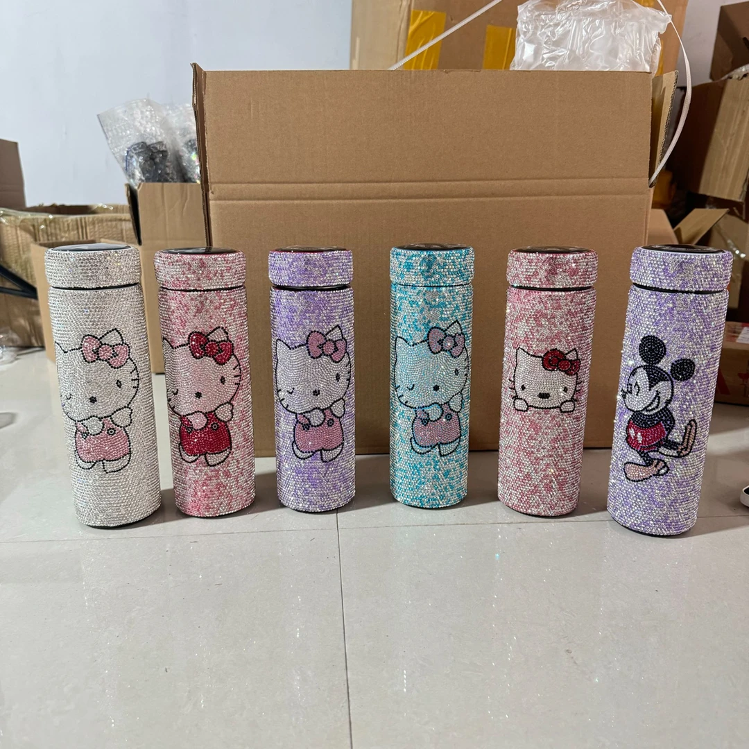 智能保温杯女学生简约便携水杯女士高档大容量304不锈钢泡茶