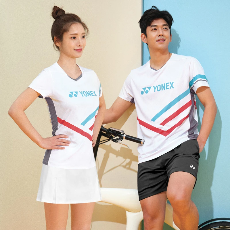 时尚羽毛球服女短裙速干套装夏季男运动宽松大赛服