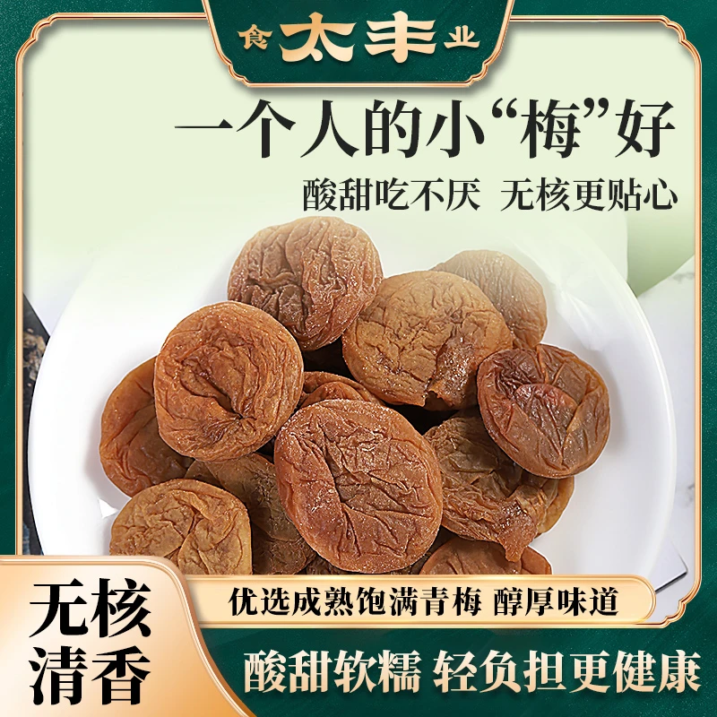 太丰食品无核梅饼蜜饯网红休闲零食青梅干孕妇营养解馋小吃100g