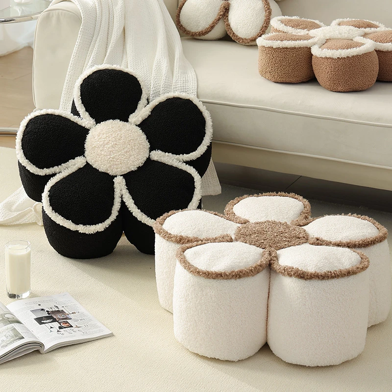 【小扬哥推荐】fafa花朵立体坐墩含芯设计家用地板坐垫客厅翘腿凳