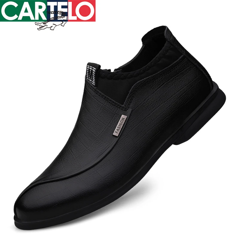 CARTELO/卡帝乐鳄鱼2023春季新款休闲高帮男士防滑耐磨工装皮靴男