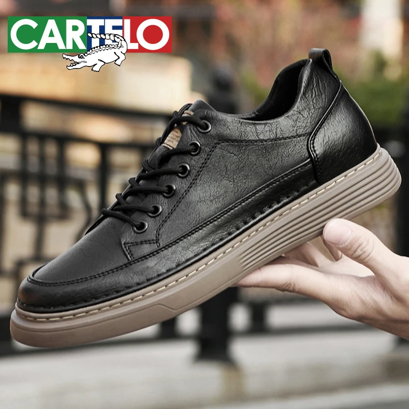 CARTELO/卡帝乐鳄鱼春季潮鞋休闲男鞋板鞋百搭男士运动潮流秋季