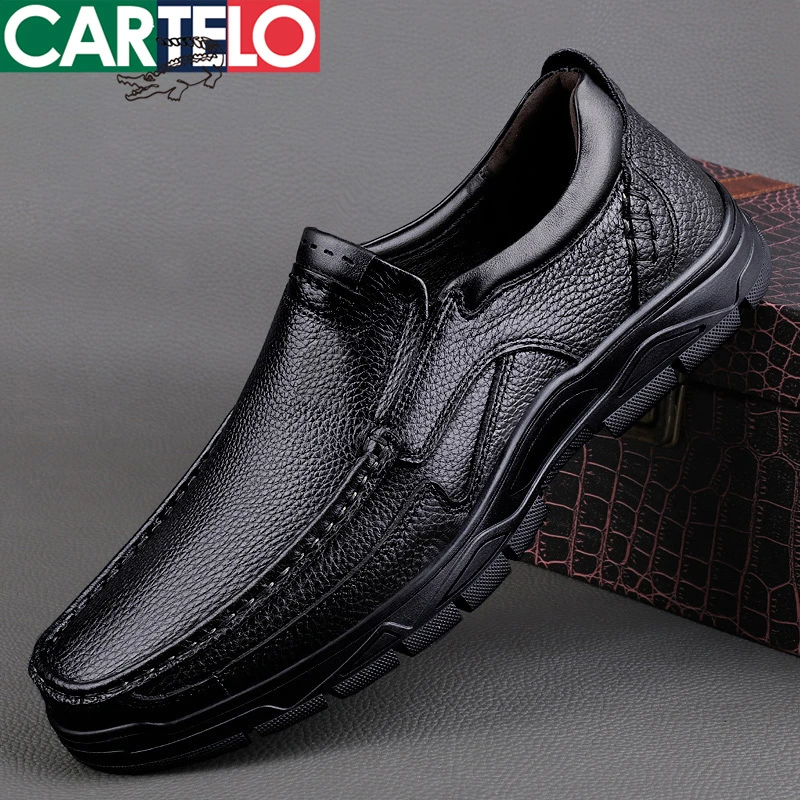 CARTELO/卡帝乐鳄鱼卡帝乐鳄鱼休闲皮软底春季休闲皮鞋商务雕花白