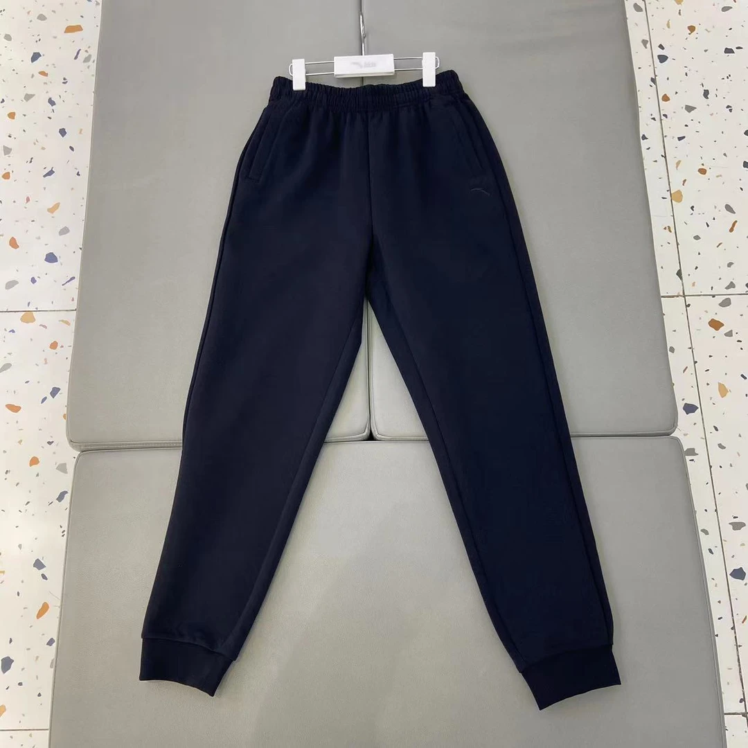 安踏儿童男童24年春秋新款针织舒适百搭运动长裤7702R春季运动裤