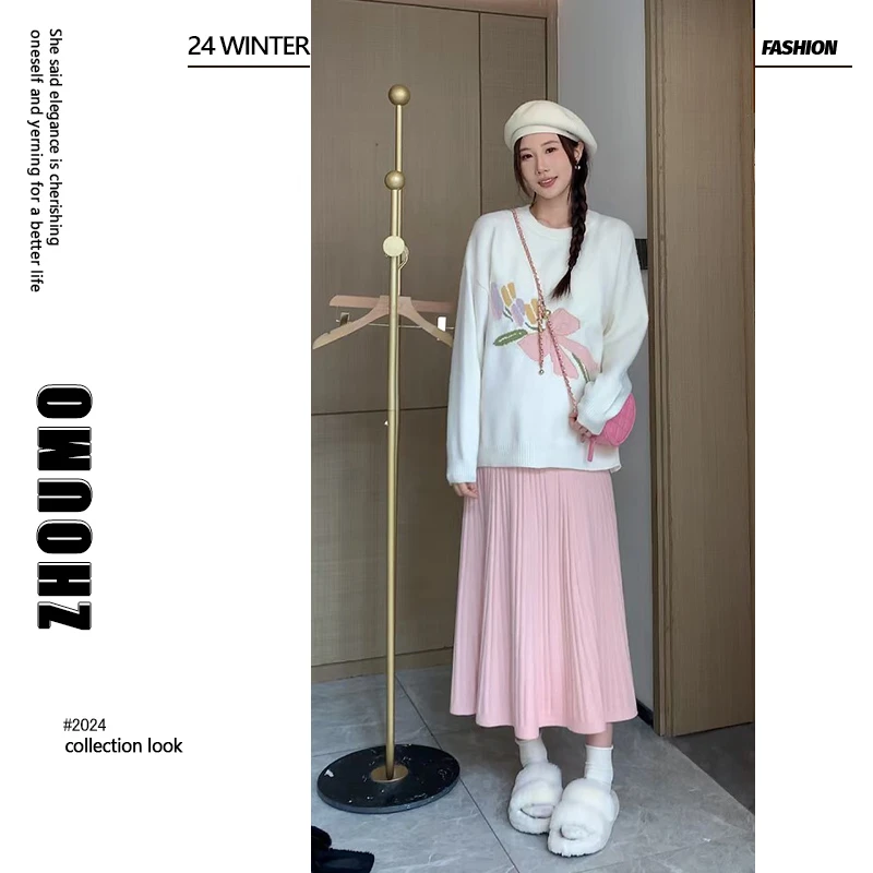 沫沫严选2025年新款孕妇装秋冬针织套头毛衣