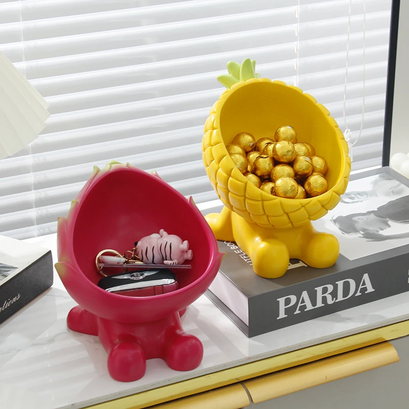 水果菠萝装放糖果盘子前台商务接待吧台零食收纳盒乔迁新居送礼品