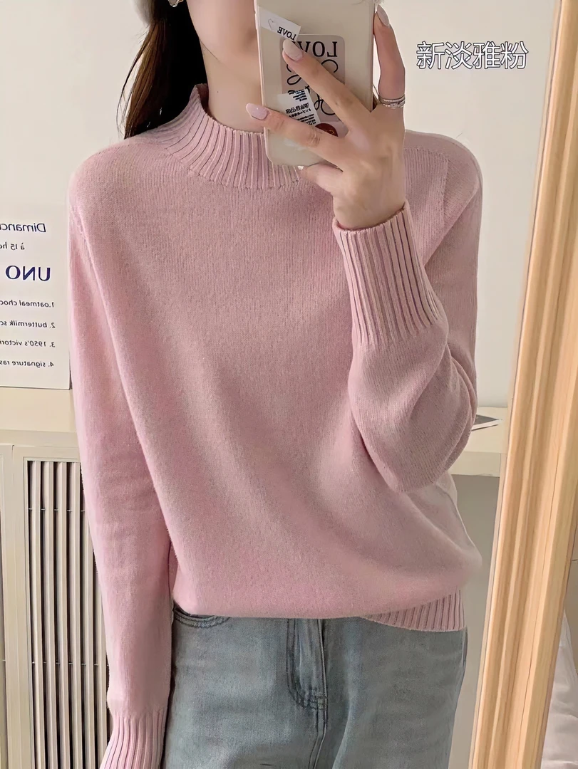 编号【M600-699】秋冬款气质上衣网红百搭名媛时尚慵懒重工针织衫