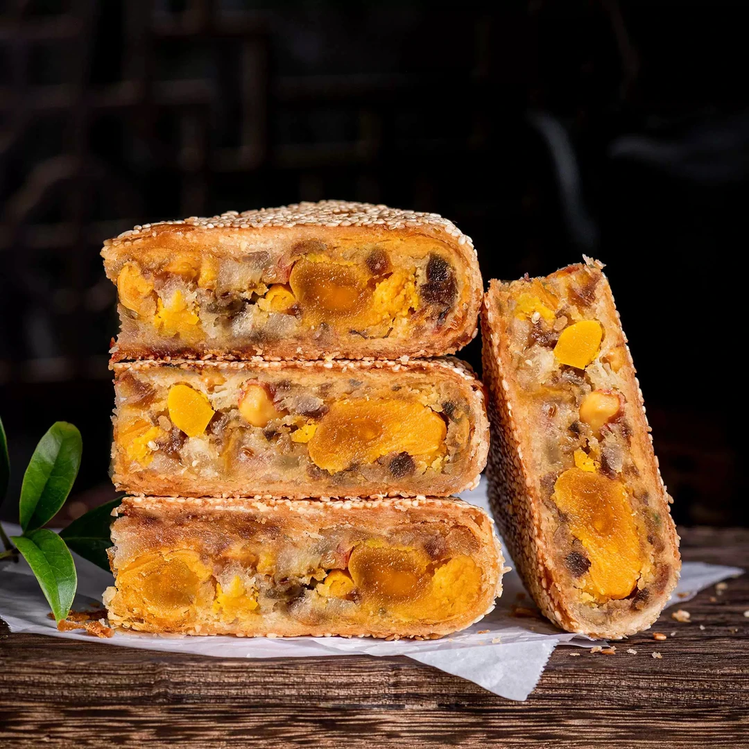 【拍一发二】桥墩大月饼手工老式传统温州手工蛋黄鲜肉中秋传统月饼