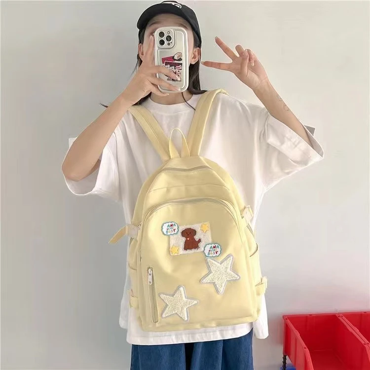 小清新ins风可爱风大学生双肩背女初高中生书包潮流时尚双肩包