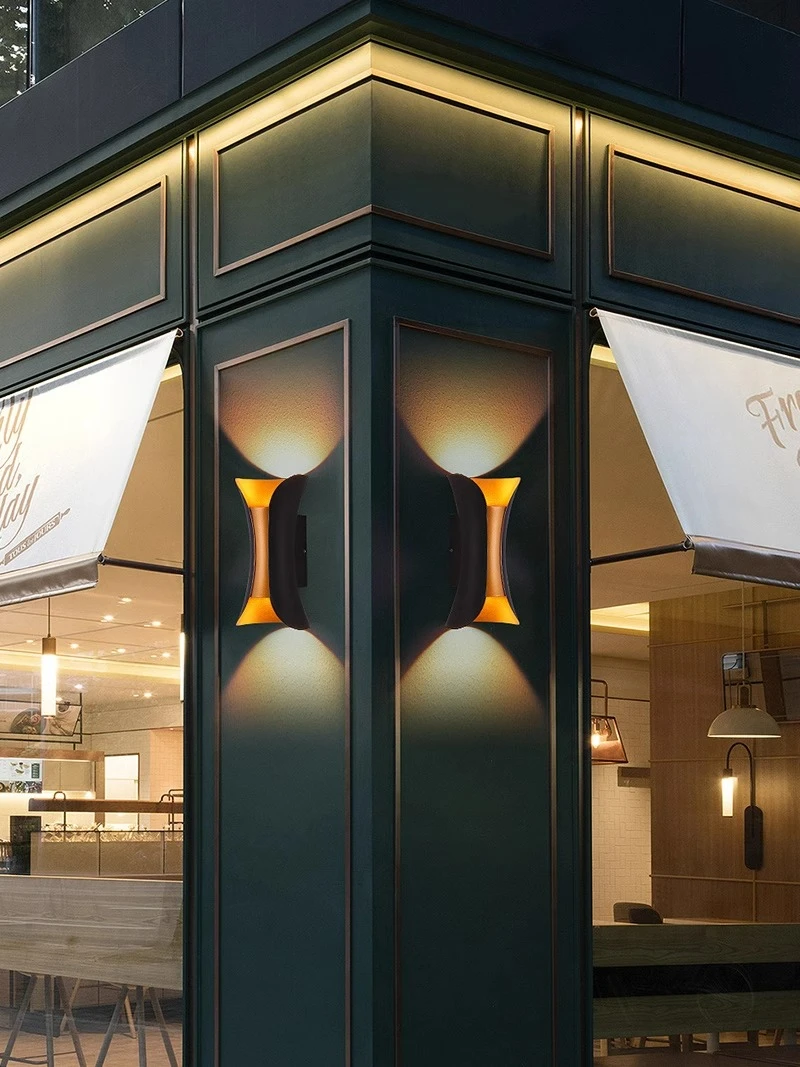 户外壁灯防水庭院露台阳台灯花园室外别墅门口柱子走廊过道洗墙灯