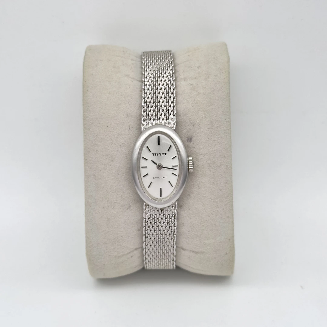 95新 Tissot/天梭 天梭Tissot小银豆钢带手动机械腕表简约女表