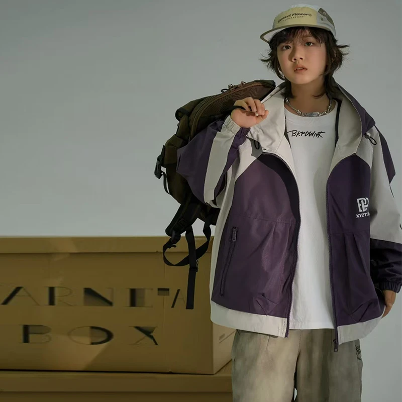 男童外套春秋款2024新款春季中大童儿童男孩春装网红炸街冲锋衣潮