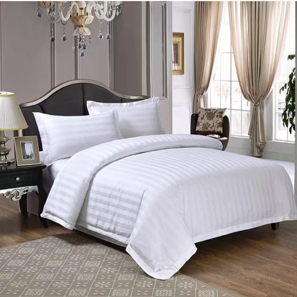 星级酒店四件套民宿房专用布草三件套客房加厚白色床单被套批发
