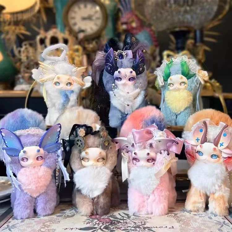【珊珊拆盒】正版猫猫龙幻想生物魔法学院系列毛绒盲盒兔兔龙二代
